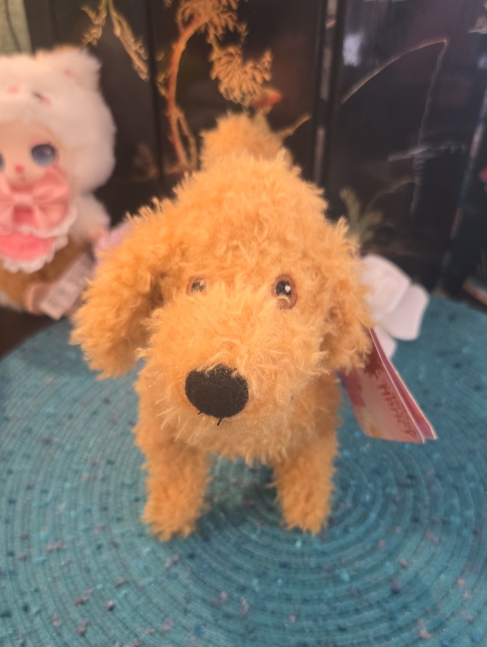 Disney Orange Plush Puppy Dog Toy with Black Nose